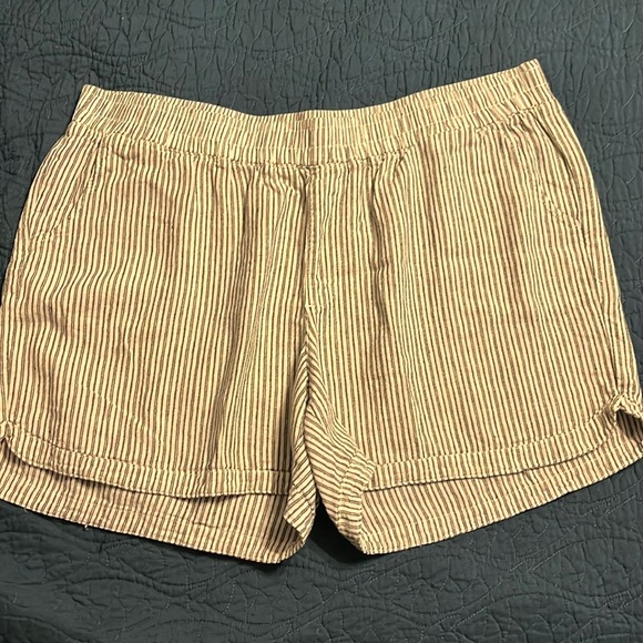 Maurices Pants - Maurice’s linen/rayon striped shorts; worn once, like new, Size 20W.